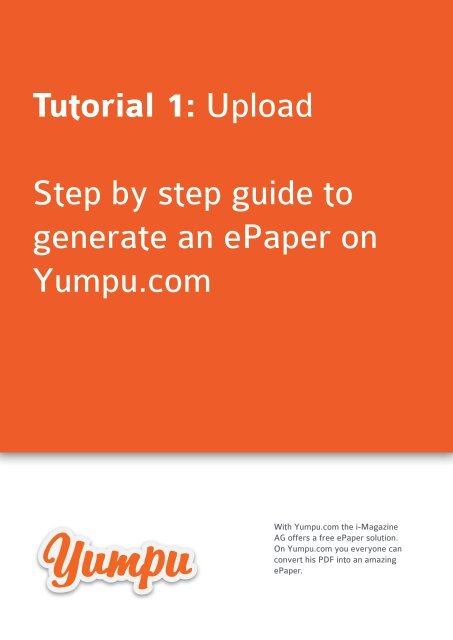 Tutorial 1: Upload