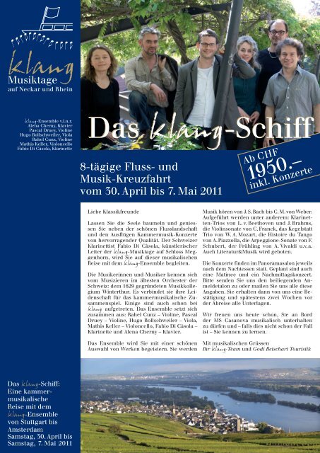 Prospekt klang-Schiff_2011 - Godi Betschart Touristik