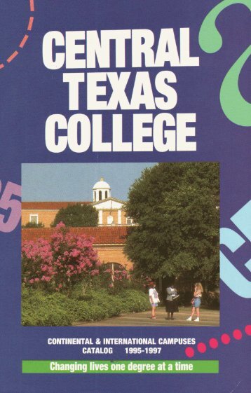 CATALOG 1 995-1 99 - Central Texas College