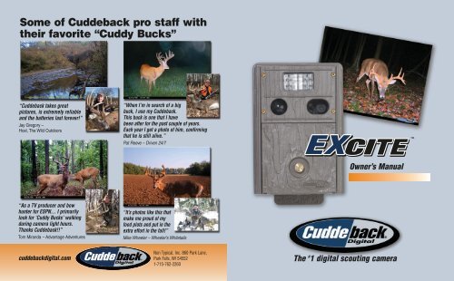 Excite Manual - Support - Cuddeback