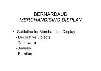 Merchandise Display - Bernardaud