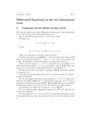 Differential Equations on the two dimensional torus 1 Constant ...