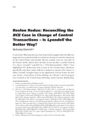 Revlon Redux: Reconciling the BCE Case in Change of ... - Gowlings