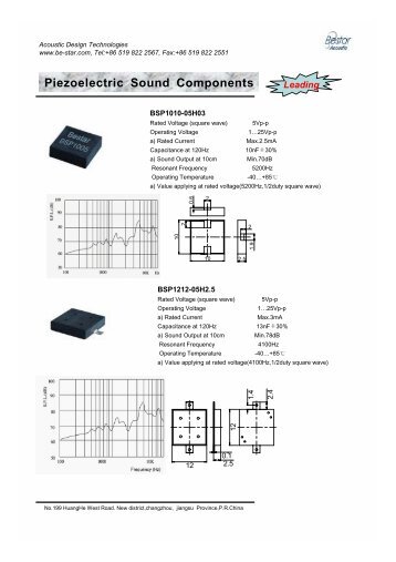 BeStar Piezo/EM SMT Buzzers Catalog - BeStar Acoustic Components