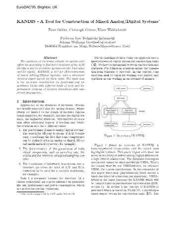 KANDIS - A Tool for Construction of Mixed Analog/Digital Systems*