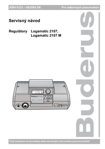 ServisnÃ° nÃ¡vod - Buderus