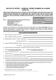 General Permit Application Package - NOI-14 - Alabama ...