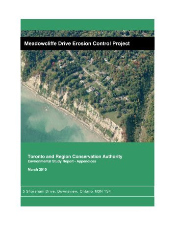 Meadowcliffe Drive Erosion Control Project - Toronto and Region ...