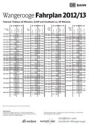 Fahrplan 2013 - Schifffahrt und Inselbahn Wangerooge