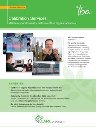 Calibration Services - IBA Dosimetry