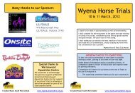 Wyena Horse Trials - Wyena Pony Club