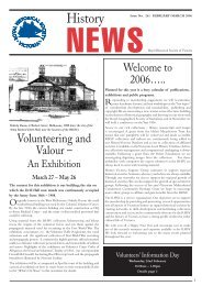 RHSV History News February 2006 - Royal Historical Society of ...