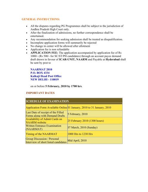 Admission Brochure - special test