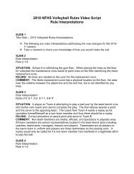 2010 NFHS Volleyball Rules Video Script Rule ... - OSAA Volleyball