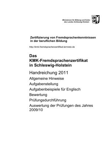 HR KMK-Zerti S-H 2011 - KMK-Fremdsprachenzertifizierung in ...