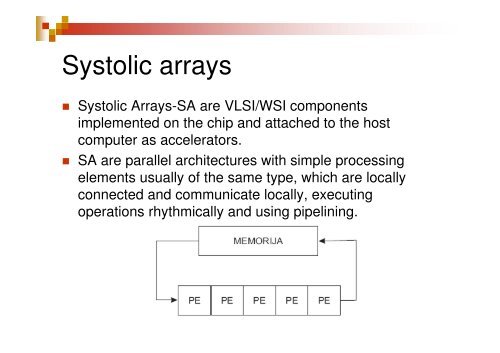 Systolic arrays for matrix multiplications