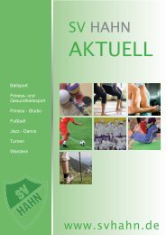 SV Aktuell - Sportverein Hahn eV