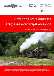 Circuit en train dans les Carpates avec trajet en avion - SERVRail