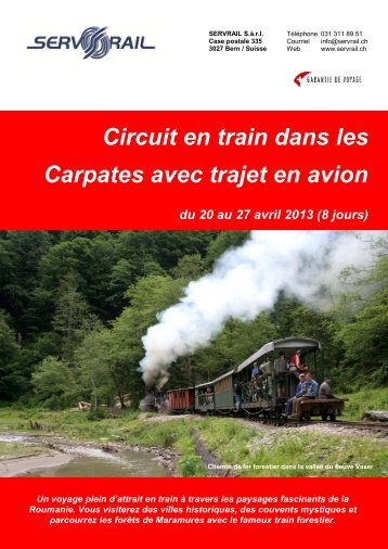 Circuit en train dans les Carpates avec trajet en avion - SERVRail