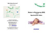 Babys in Bewegung (BiB) Sportverein Hahn - Sportverein Hahn eV