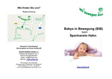 Babys in Bewegung (BiB) Sportverein Hahn - Sportverein Hahn eV