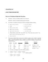 CHAPTER 18 ELECTROCHEMISTRY - ChemConnections