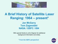 A Brief History of Satellite Laser Ranging - Crustal Dynamics Data ...