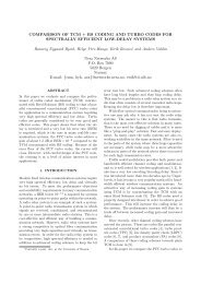 Comparison of TCM + RS Coding and Turbo Codes for Spectrally ...