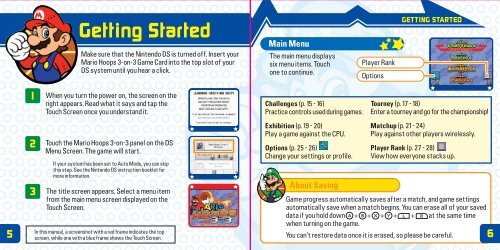 Mario hoops : 3 on 3 manual - Nintendo