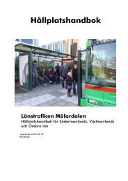 HÃ¥llplatshandbok - VÃ¤stmanlands Lokaltrafik