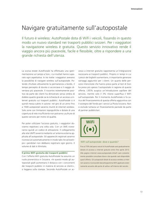 Rapporto d'attività 2011. AutoPostale Svizzera SA. - PostBus