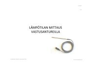 LÃMPÃTILAN MITTAUS VASTUSANTUREILLA