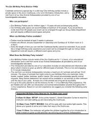 The Zoo Birthday Party Basics- FAQs Celebrate someone's special ...