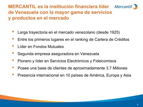 Diapositiva 1 - Banco Mercantil