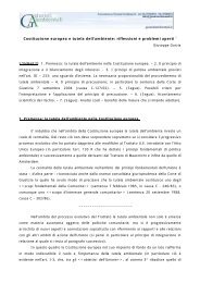 Costituzione europea e tutela dell'ambiente: riflessioni e problemi ...