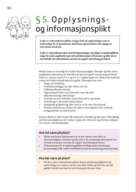 Miljø og helse i skolen (pdf) - Helsedirektoratet