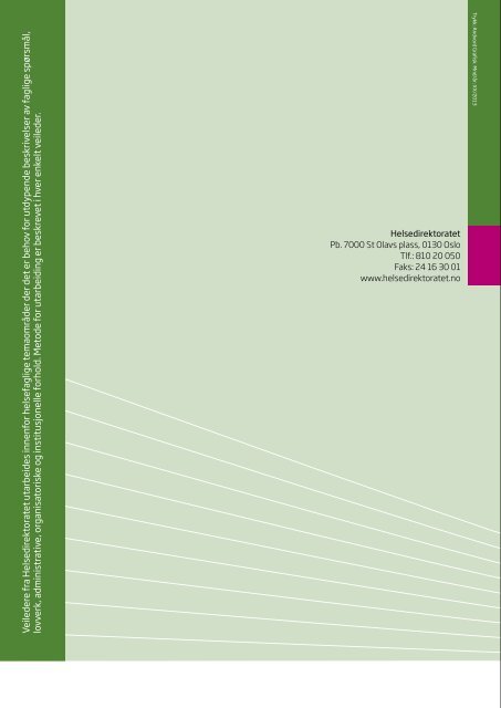 Miljø og helse i skolen (pdf) - Helsedirektoratet