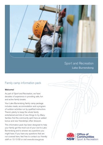 Family Information Pack - Lake Burrendong - NSW Sport and ...