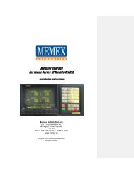 Memory Upgrade Manual for Fanuc 10 (pdf) - Memex Automation