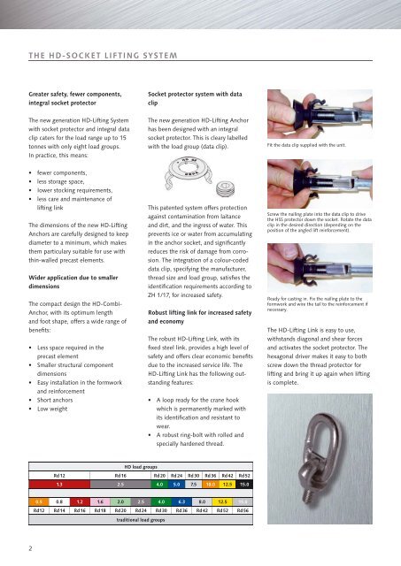 DEHA HD-SOCKET LIFTING SYSTEM - Alcor SA