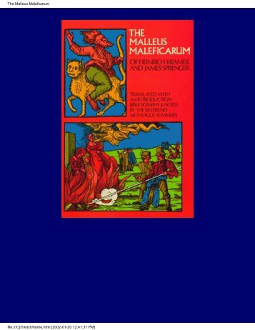 Adobe Acrobat (PDF) Version - The Malleus Maleficarum