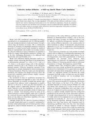 Collective surface diffusion: n-fold way kinetic Monte Carlo simulation