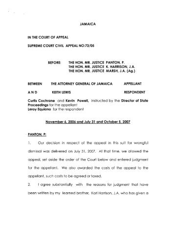 Attorney General of Jamaica v Lewis_Keith.pdf - The Court of Appeal