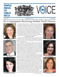 September 27 - Temple Israel of Great Neck