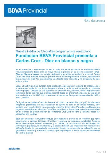 FundaciÃ³n BBVA Provincial presenta a Carlos Cruz-Diez en blanco ...