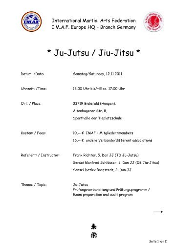 Ju-Jutsu / Jiu-Jitsu - Sportvereinigung Heepen e.V.