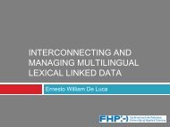 interconnecting and managing multilingual lexical linked data - ISKO