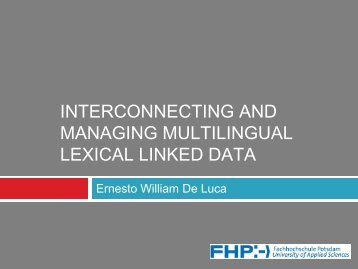 interconnecting and managing multilingual lexical linked data - ISKO