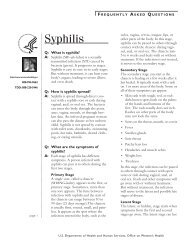 Syphilis fact sheet - WomensHealth.gov