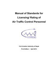 Manual of Standards for Licensing/Rating of ATC Personnel